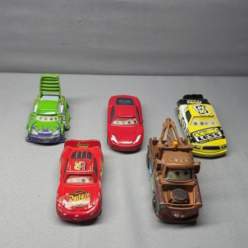 Disney Pixar Cars Lot‎ Of 5 Mcqueen Mater Leak Less Ferrari F430 Lenticular Eyes